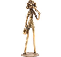 Brass Tribal Inspired Figurines Based on Village Lifestyle