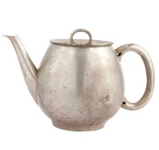 Hand Crafted Nickel Plated Brass Teapot Kettle