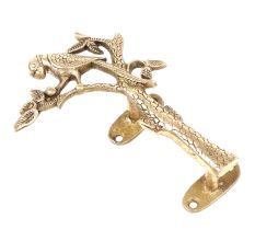 Golden Brass Parrot On Tree Door Handle
