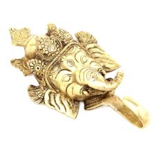 Brass Ganesha Face Wall Hooks