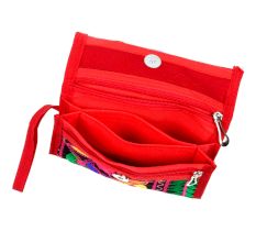 Red Cotton Purse Patch EmbroideredÂ Purse