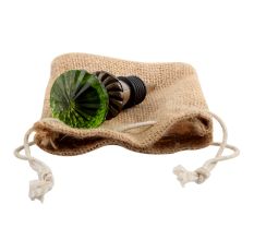 Olive Green Glass Wine Stopper