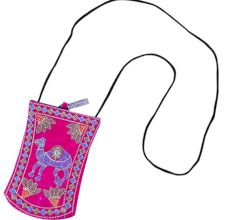 Pink Camel Mini Purse / Mobile Pouch For Womens Hook