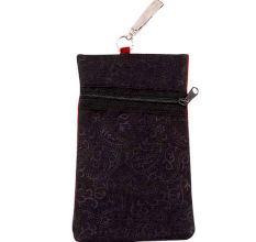 Maroon Elephant Mini Purse / Mobile Pouch For Womens Hook
