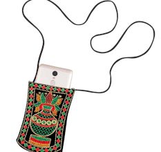Black Kalash Mini Purse / Mobile Pouch For Womens Hook