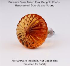 Amber Big Daisy Glass Cabinet Knobs