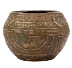 Bronze Tribal Wire Work Bowl for Prayer or Storage