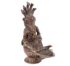 Sitting Ganesh Made of Brass Oil Lamp
