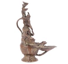 Sitting Ganesh Made of Brass Oil Lamp