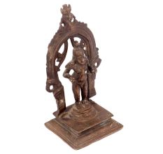 Brass Standing Vishnu Statue with Arch