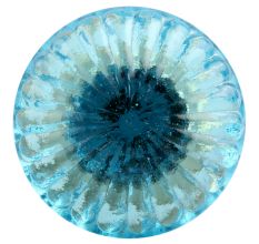 Royal Blue Big Daisy Glass Cabinet Knob