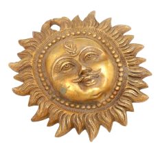 Handmade Sun Design Brass Wall Hanging