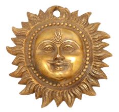 Handmade Sun Design Brass Wall Hanging
