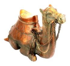 Ethnic Brass Sitting Camel Showpiece