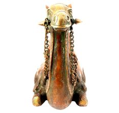 Ethnic Brass Sitting Camel Showpiece