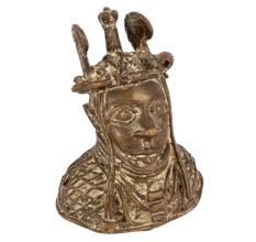 Tribal Art Benin Bronze Bust Oba of Benin
