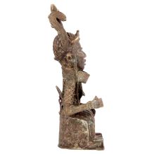African Life Bronze Warrior Statue