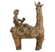 Handmade Bronze Statue Man on Horse
