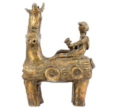 Handmade Bronze Statue Man on Horse