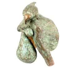 Bronze and Cast Iron Bird Cement Casting Statue in a Nest