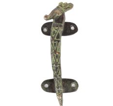 Old World Sea Horse Brass Door Handle