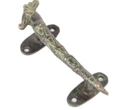 Old World Sea Horse Brass Door Handle