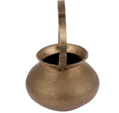 Old Brass Handcrafted Unique Shaped Holy Water Pot or Kamandal