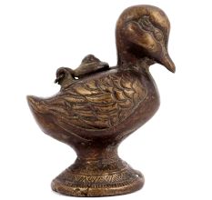 Old Vintage Brass Duck Box