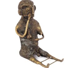 Dhokra Brass Handcrafted Lady Sitting
