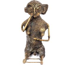 Dhokra Brass Handcrafted Lady Sitting