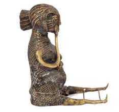 Dhokra Brass Handcrafted Lady Sitting