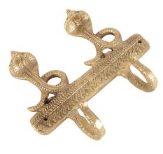 Golden Bronze Two Cobra Wall Hooks