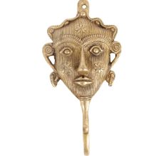 Tribal Woman Face Brass Hooks