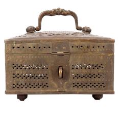 Vintage Brass Cage Square Trinket Box