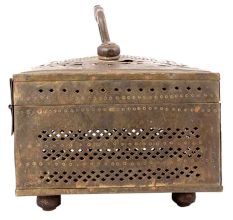 Vintage Brass Cage Square Trinket Box