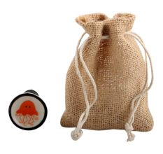 Orange Sea Fish Flat Ceramic Wine Stopper