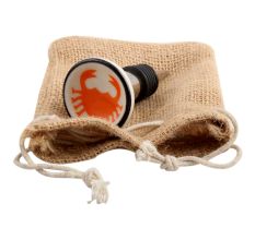 Orange Scorpion Flat Ceramic Wine Stopper