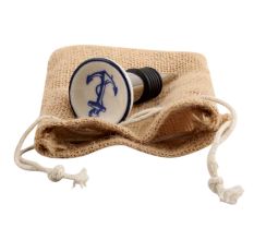 Anchor Blue Flat Ceramic Wine Stopper