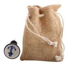 Anchor Blue Flat Ceramic Wine Stopper