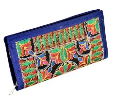 Blue Hand Clutch Indian Tribal Banjara Clutch Bag