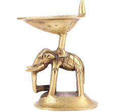 Elephant Oil Lamp Sculpture