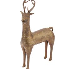 Brass Standing Deer Figurine