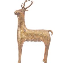 Brass Standing Deer Figurine
