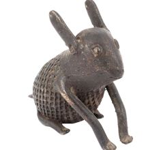 Brass Rabbit Sitting Dhokra Art Statue