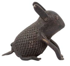Brass Rabbit Sitting Dhokra Art Statue