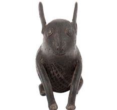 Brass Rabbit Sitting Dhokra Art Statue