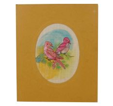 Bird Art Handmade Tropical Wild Life Nature Ethnic Fabric Painting