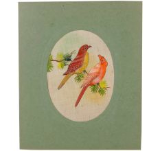 Indian Nature Portrait Colorful Birds Painting