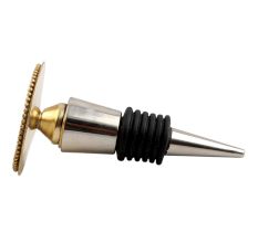 Golden Brass Cut Wine Stopper
