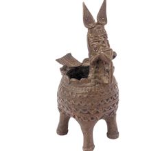 Tribal Brass Horse  Ashtray